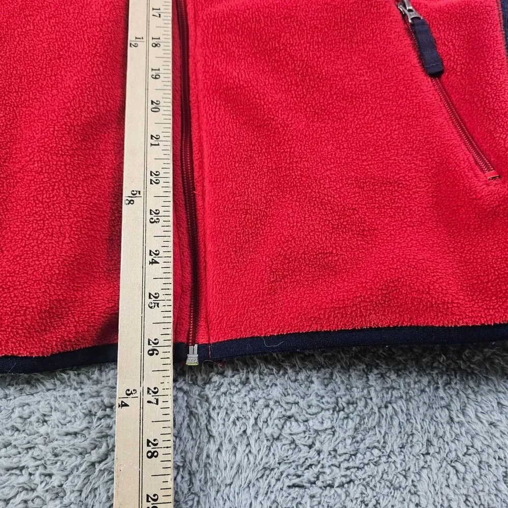 Vintage Gap Vest Mens Large Red Fleece Full Zip Pockets 90s VTG Casual Outdoor